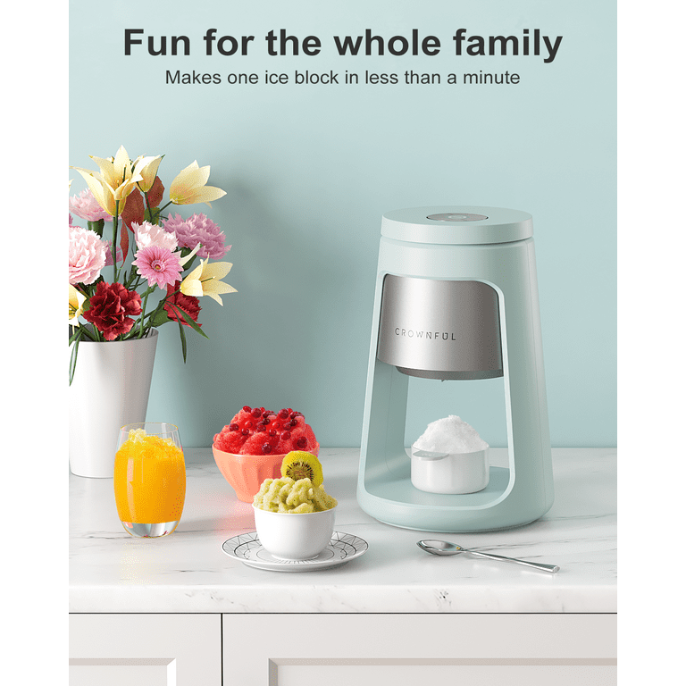 CROWNFUL Shaved Ice Machine Snow Cone Machine, 2 Ice Cups with