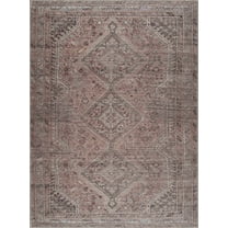 BoutiqueRugs Barny Traditional Area Rug - Machine Washable - Light Brown, Orange, Cream - 7'10" x 10'2"