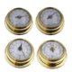 thumbnail image 1 of 4 Pcs Boat Barometer Clock Thermometer Hygrometer Weather Station Set Wall Mounting Type Brass for C, 1 of 5