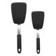 thumbnail image 1 of EeaseMX 2 palas de silicona de acero inoxidable para pizza, para el hogar, cocina, filetes (negras), 1 of 7