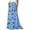 Print Blue, variant on FreshPretty Women Casual High Waist Wide Leg Pants Summer Floral Solid Long Palazzo Pants Lounge Beach Trousers with Pocket