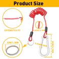 thumbnail image 2 of 6ft Breakaway Trailer Cable Trailer Safety Spring Rope Coiled Brake Band Cable -, 2 of 3