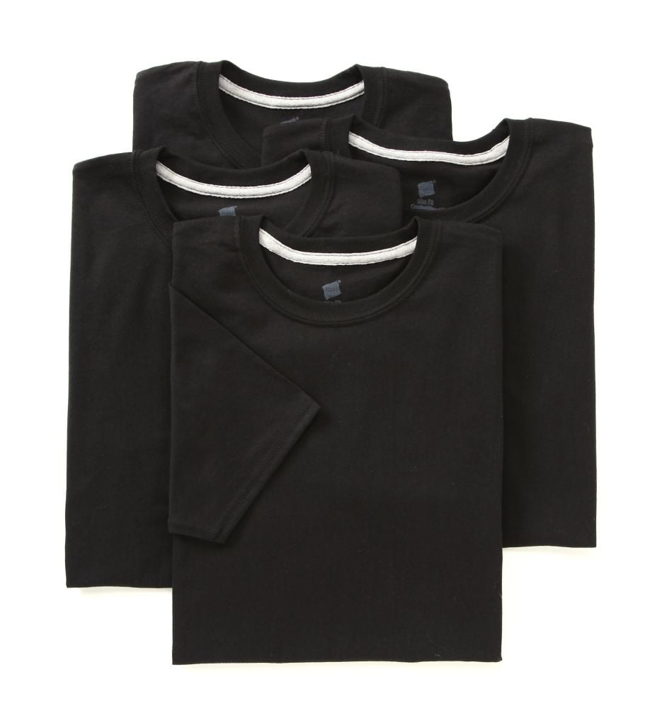 Men's Hanes CST14 ComfortBlend Slim Fit - 4 Pack (Black XL) -