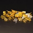 thumbnail image 4 of 750PCS 6mm Plated Ribbon Ends Fastener Clasps Textured Crimp End Clamps Cord Ends Buckles Zipper Clips DIY Jewelry Accessories, 4 of 8