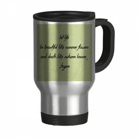 

Qoutes Healing Sentences Summer Autum Travel Mug Flip Lid Stainless Steel Cup Car Tumbler Thermos