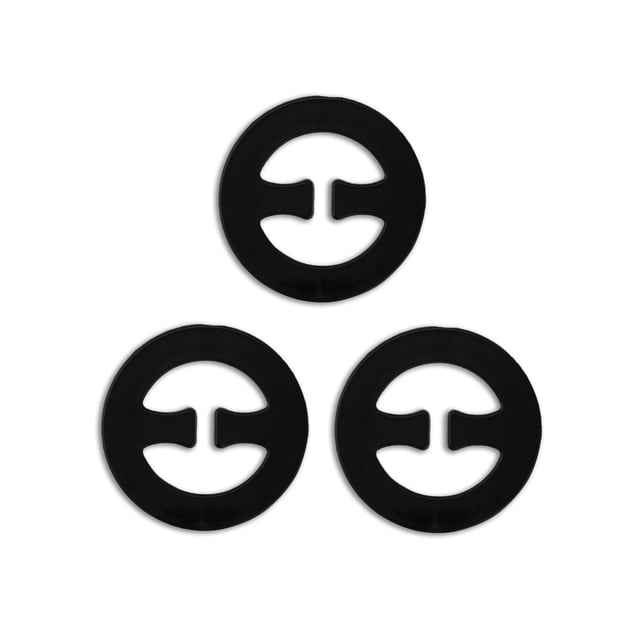 INSPIRE CHIC Bretelles de Soutien-Gorge Clips Boucles Sangle de Soutien-Gorge Antidérapante Boucles Sangles pour Femmes Noir-Forme Ronde