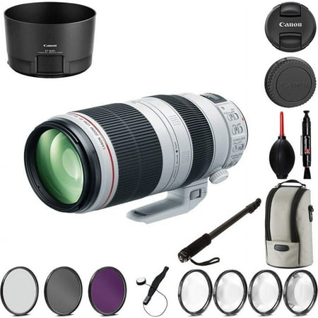 Canon EF 100-400mm f/4.5-5.6L is II USM Lens Bundle with Manufacturer Accessories & Premium Kit for EOS 7D Mark II, 7D, 80D, 70D, 60D, 50D, 40D, 30D, 20D, Rebel T6s, T6i, T5i, T4i, SL1, T3, T6, T5
