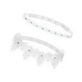 thumbnail image 4 of TISHITA 2x Wedding Garters Elastic with Rhinestones Handmade Lace Leg Garter for Holiday White, 4 of 8