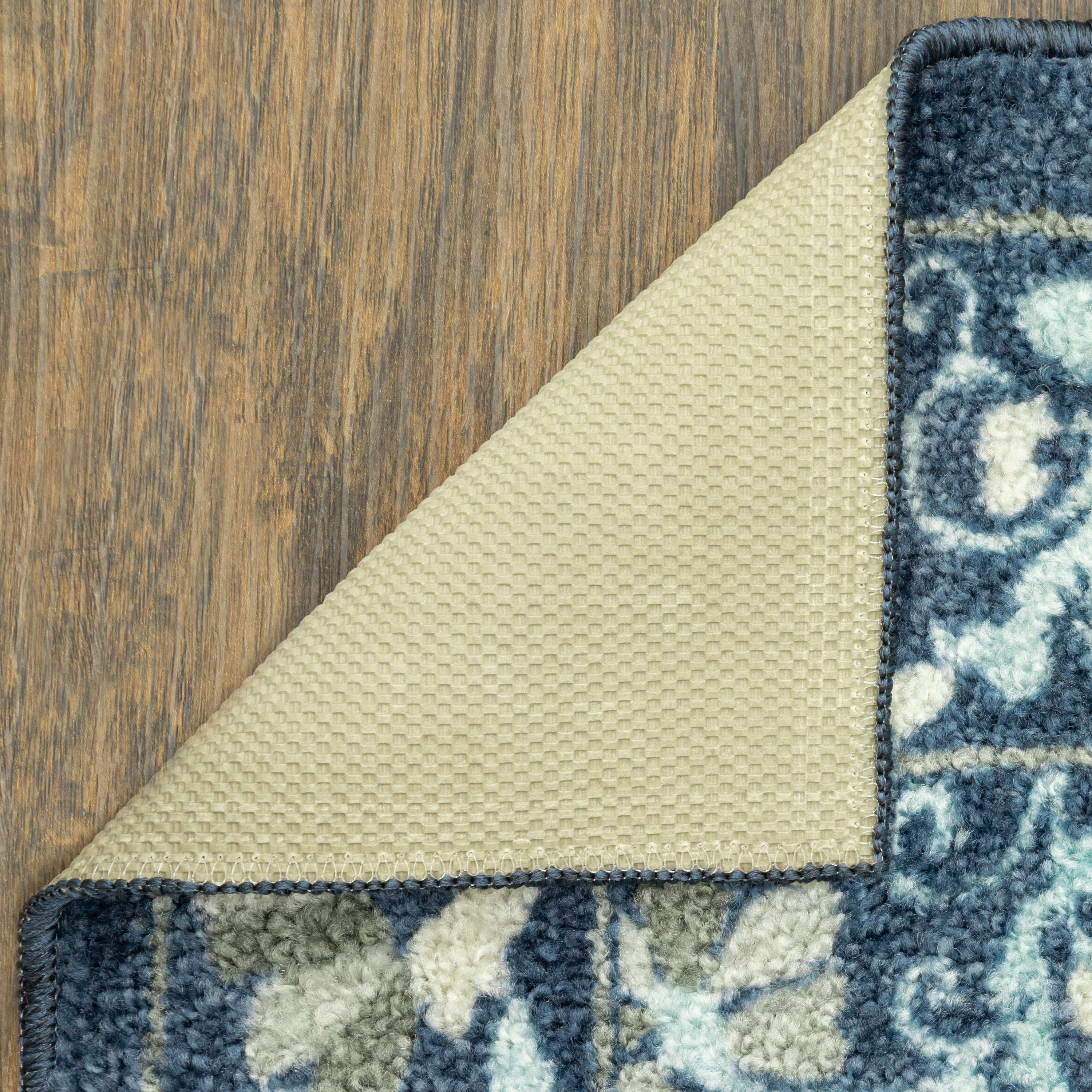 (2 pack) Mainstays Bright Persian Medallion Blue Multicolor Indoor Area Rug, 7' x 10'