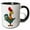 Black/White, variant on 3drose, Funny Cute Colorful Funky Rooster Cartoon, 11oz Two-tone Yellow Mug