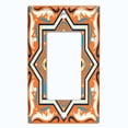 thumbnail image 5 of Metal Light Switch Plate Cover Blue Orange Mandala Star Tile Pattern TIL041, 5 of 13