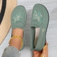thumbnail image 5 of IEMIEMIEM Orthopedic Shoes for Women Arch Support Flower Embroidered Non Slip Slip on Work Shoes Wide Mesh Stretch House Shoes Comfortable 2026 Orthopedic Shoes Green 9 Wide, 5 of 7