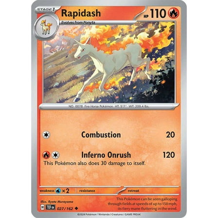 Pokemon Scarlet & Violet Temporal Forces Uncommon Rapidash #27