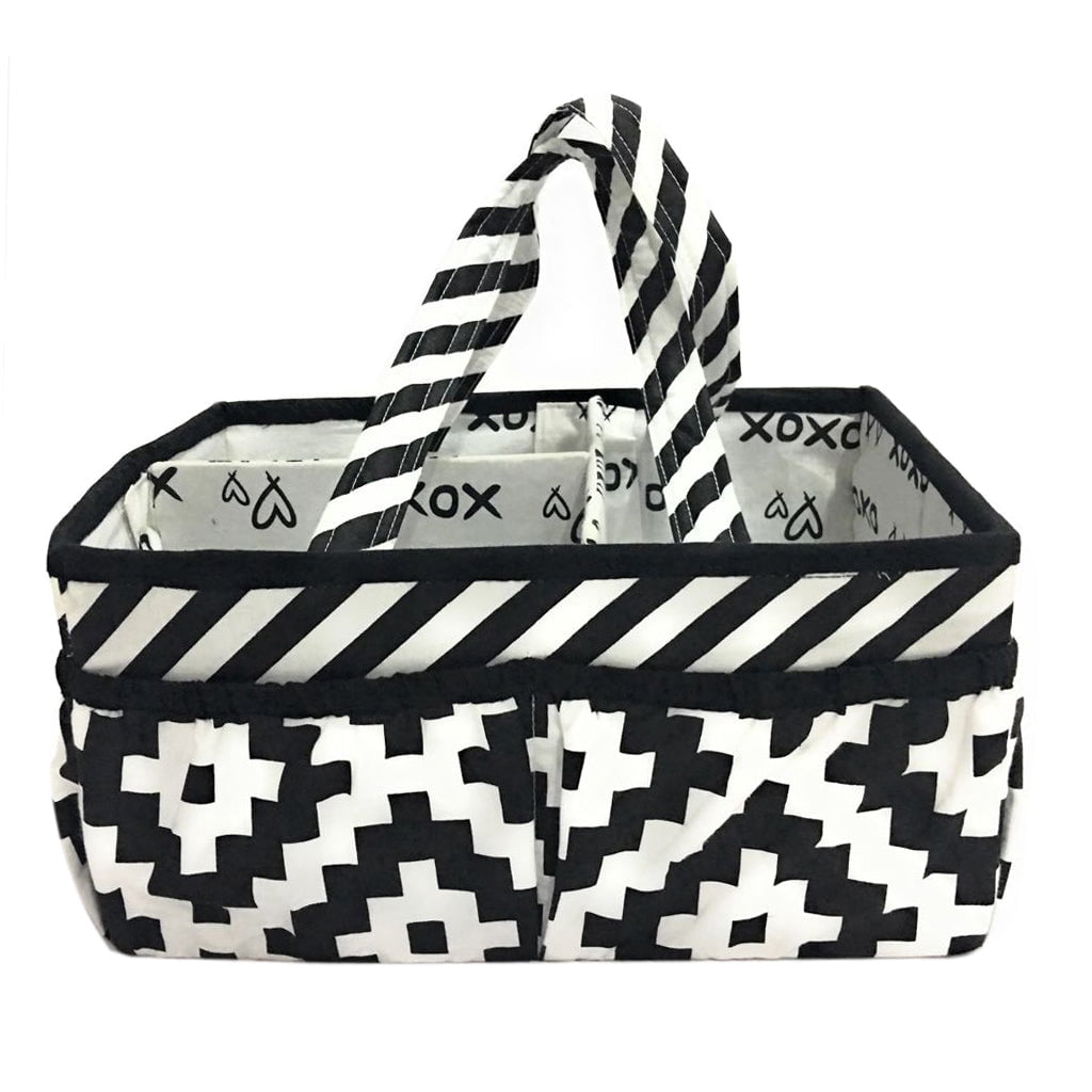 Bacati - Nursery Storage Caddy Aztec Love Black Neutral