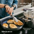 thumbnail image 3 of Blue Jean Chef 6-Piece Stainless Steel Cookware Set, Hammered Finish, Tri-Ply Construction Clad Cookware, Nonstick; Induction, Oven & Dishwasher Safe, 3 of 6