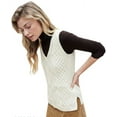 thumbnail image 4 of Ladies Aran V-Neck Natural Sweater Vest Size Medium Made By Aran Woollen Mills, 4 of 4
