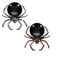 thumbnail image 2 of Spooky Spider Candy Bowl Halloween Table Top Decoration Silver 9.5"x8.85"x2", 2 of 3