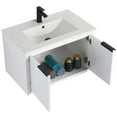 thumbnail image 2 of Fine Fixtures Kingsford Vanity 30" Wide With Doors - White - Sink Included, 2 of 12