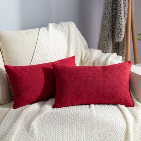 Clearance Decorative Throw Pillows Covers Set Of 2 Linen Throw