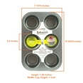 thumbnail image 2 of Range Kleen B13M6 - 6 Cup Non-Stick Muffin Pan, Carbon Steel, Dishwasher Safe, 2 of 4