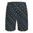 thumbnail image 6 of Kdxio Mardi Gras Strings of Beads Pattern Mens Casual Shorts - Drawstring Summer Beach Sports Shorts for Men, 6 of 9