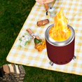 thumbnail image 4 of 7.5" Tabletop Fire Pit - Smokeless & Portable Mini Fire Bowl, Dual Fuel, 304 Stainless Steel with Carry Bag for Outdoor (Red), 4 of 8