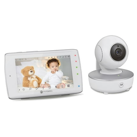 Motorola VM36XL-2 | 5" HD Video Baby Monitor with Motorized Pan, Tilt & Zoom Dual Cameras | 1000ft Range 2.4 GHz Wireless 5" Split Screen | 2-Way Audio | Room Temperature, Lullabies, Night Vision