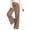 Khaki, variant on Women's Textured Drawstring Waist Pants, Casual Wide Leg Lounge Pants, Elastic Waist Loose Trousers for Daily Wear, Loungewear and Versatile Outfits Black XL