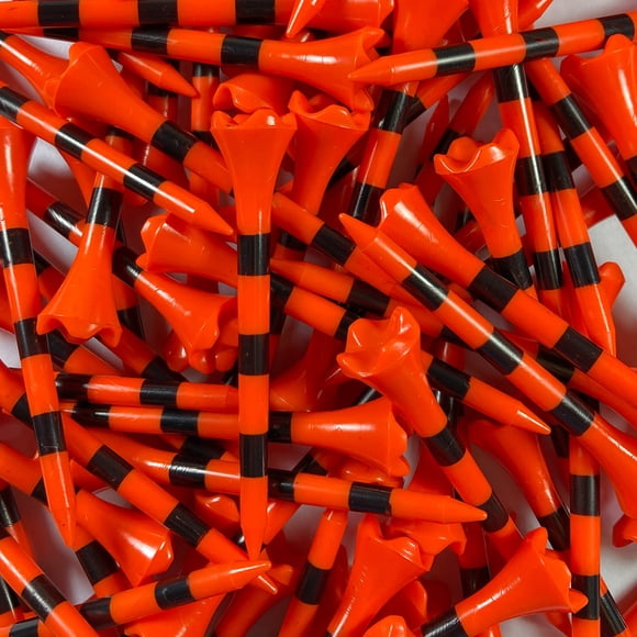 Pride Golf Tee Standard 2-3/4"" Pride Performance Golf Tee Rayas 100 Unidades Naranja Cítrico