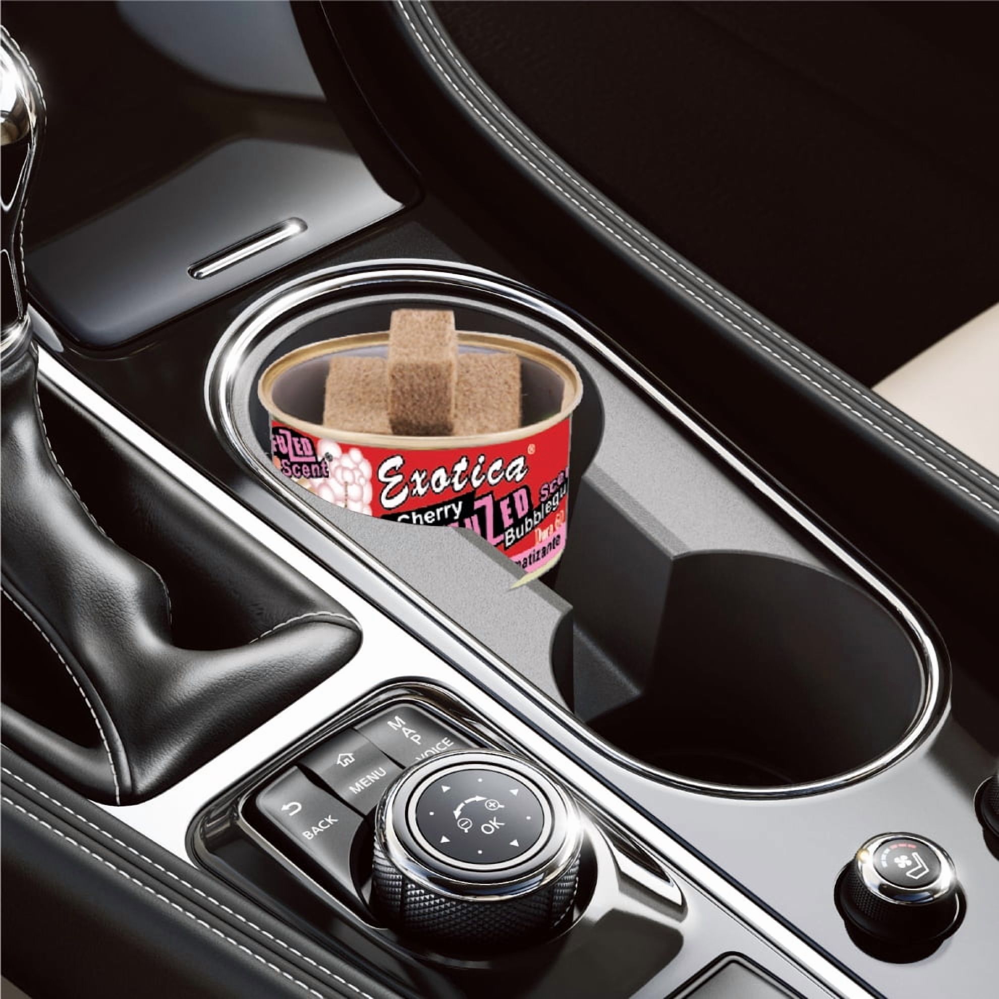 Exotica Car Air Freshener | Spill-proof Can | Organic | For Home & Auto | Long Lasting Freshness | (Pack of 12) (Fuzed: Cherry-Bubblegum)