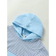 thumbnail image 6 of GXFC Infant Baby Girls Boy Hoodie Rompers T Shirt Newborn Short Sleeve Striped One Piece Jumpsuit Toddler Summer Bodysuit Clothes 0-24M, 6 of 9