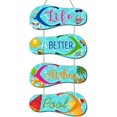 thumbnail image 1 of czcpp-Wooden Beach Wall Hanging Decor Sign Flip Flop Pool Decorations Outdoor Wall Decorations Summer Ocean Sign for Home Summer Tropical Coastal (Blue), 1 of 4