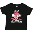 thumbnail image 3 of Inktastic Skateboarding Cute Girls Girls Toddler T-Shirt, 3 of 5
