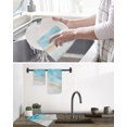 thumbnail image 5 of Blue Coastal Kitchen Dish Towels for Drying Dishes Set of 2, Summer Beach Tropical Ocean Nautical Seaside Waffle Weave Microfiber Hand Tea Bathroom Towels Quick Dry & Absorbent Towel 15.7x23.6, 5 of 7