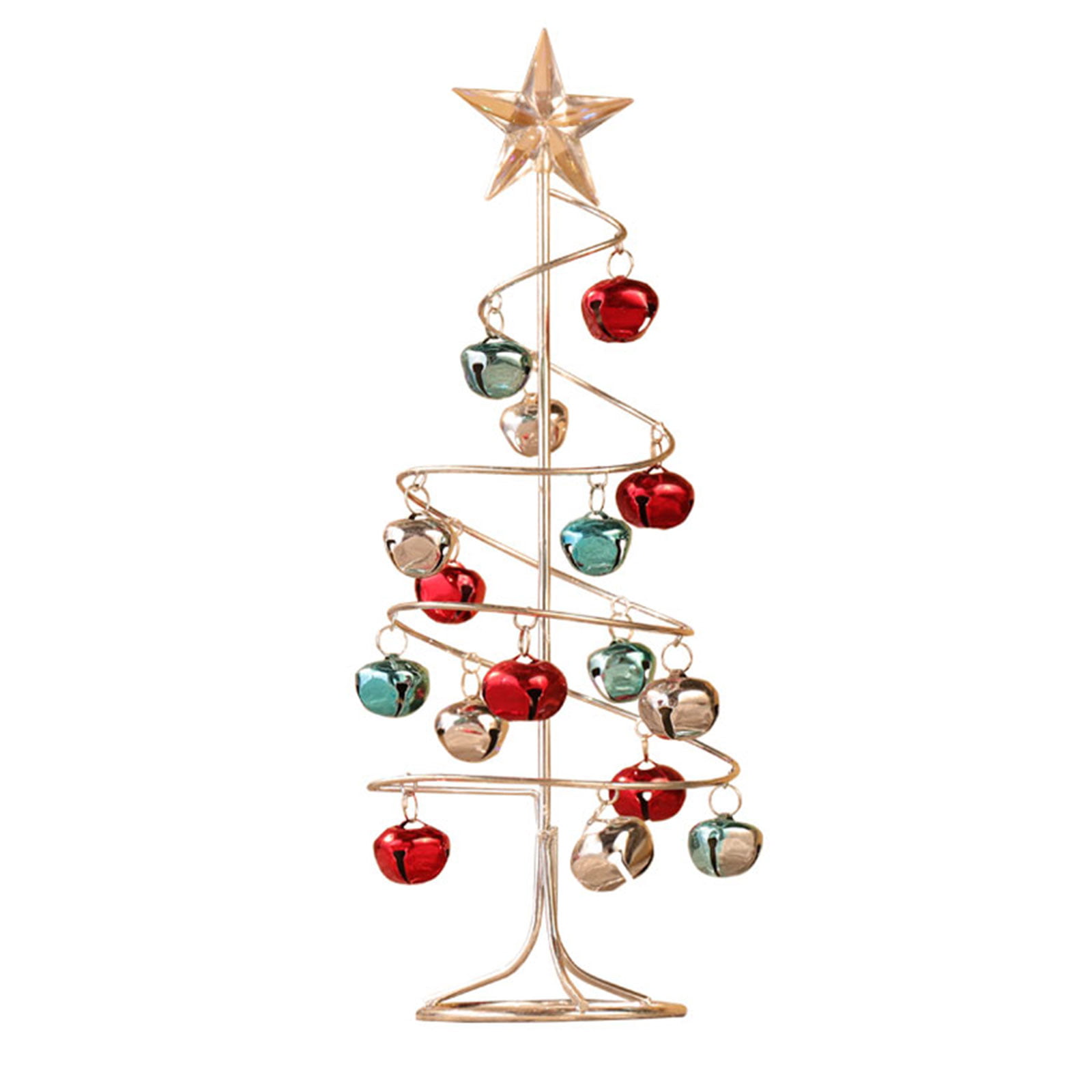 Tabletop Metal Bell Christmas Tree Spiral Ornament Display Stand ...