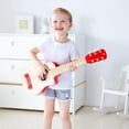 thumbnail image 3 of Hape E0602 Flame First Kids Wooden Toy Guitar Ukelele Musical Instrument, Red, 3 of 4