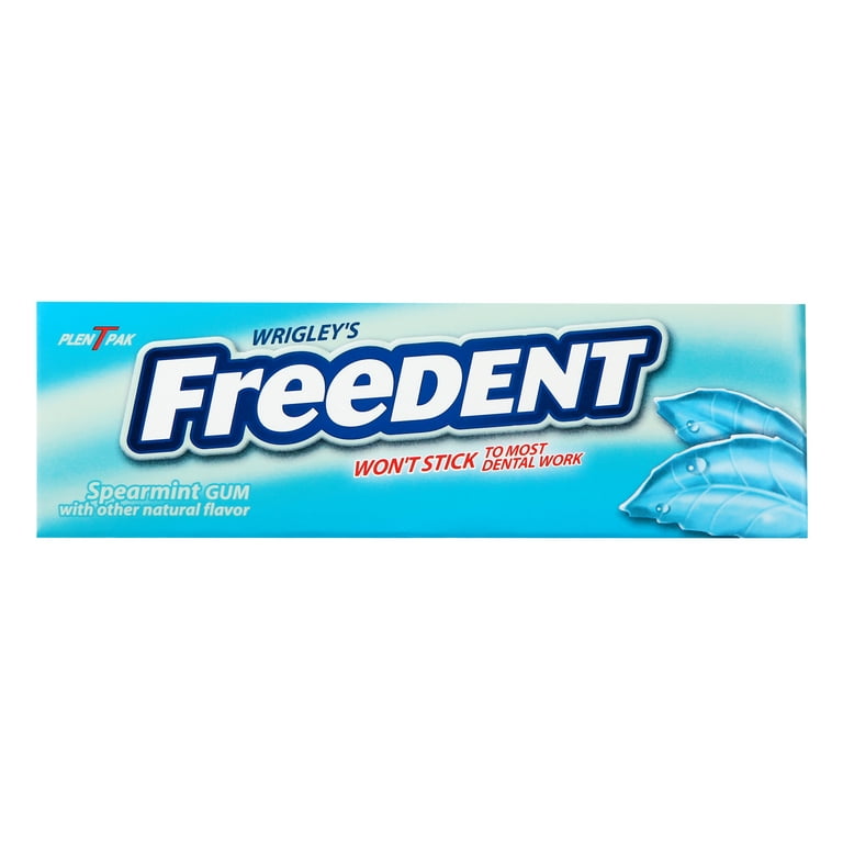 Wrigley's Freedent Gum, Spearmint, 15 Sticks (Pack of 8)