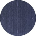 thumbnail image 1 of Ahgly Company Indoor Round Abstract Blue Contemporary Area Rugs, 7' Round, 1 of 4