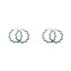 thumbnail image 2 of Qarigey 1 par de pendientes circulares de diamantes de imitación para aniversario, trabajo de boda, pendientes de aro Retro, orejas simples, Type2 NO2, 2 of 6