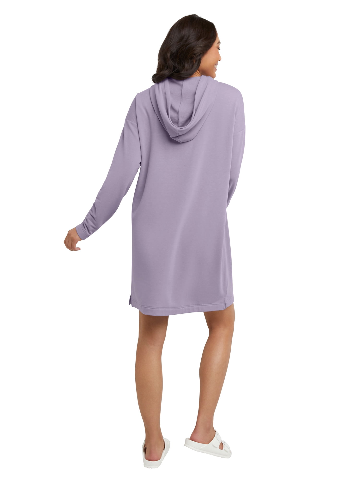 Hanes Originals Women's Cozy Fleece Hoodie Dress with Kanga Pocket, Sizes XS-2XL