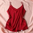 thumbnail image 3 of Womens Silk Satin Tank Top V Neck Camisole Cami Spaghetti Strap Top Loose Sleeveless Blouses Tank Shirt, 3 of 3