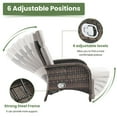 thumbnail image 3 of POCASSY Outdoor Recliner Chair, Adjustable Reclining Patio Chair with Cushion, Wicker Outdoor Chaise Lounge with Adjustable Backrest and Footrest, Ideal for Pool Deck, Beige, 3 of 7