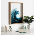 thumbnail image 4 of Kate and Laurel Blake Waves Framed Printed Glass Art, 18x24 Natural, Transitional Wall Decor, 4 of 6
