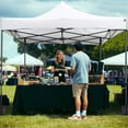 thumbnail image 2 of Costway 10 x 10 FT Outdoor Pop up Canopy Tent with Wheeled Bag, 4 Sandbags, Stake & Ropes White, 2 of 10