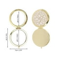 thumbnail image 2 of Unique Bargains 1 Pc Women Round Double-sided Makeup Mirror Gold Tone, 2 of 5