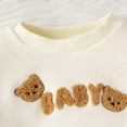 thumbnail image 6 of Odeerbi Infant Boys Girls Fall Winter Outfits Fleece Velvet Sweatsuits Thermal Sweatshirt Sweatpants Set Children's Bear Head Plush Warm Outerwear Suit Infant Clothes Beige, 6 of 7