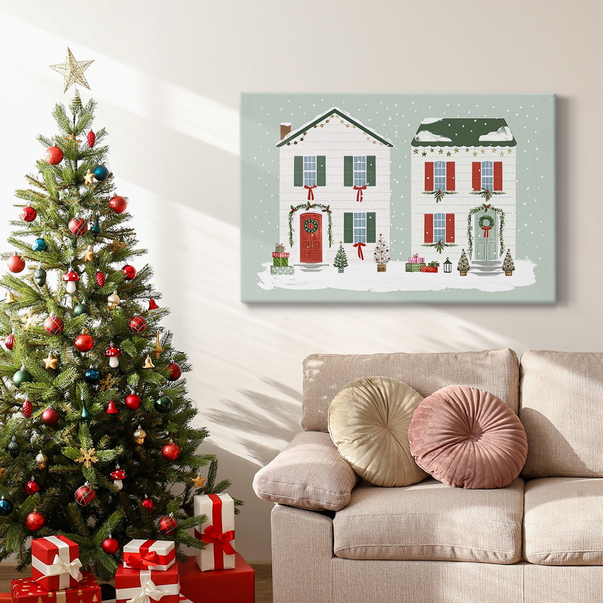 Festive Front Door Collection A- Gallery Wrapped Canvas