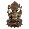 thumbnail image 3 of Veronese Design 10.24 Inch 5 lbs Lord Ganesha Sitting on Lotus Hindu God Antique Bronze Finish Statue, 3 of 6