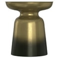 thumbnail image 4 of Toby 17 inch Wide Modern Industrial Metal Accent Table in Black/Gold Ombre Iron, Assembled, 4 of 10
