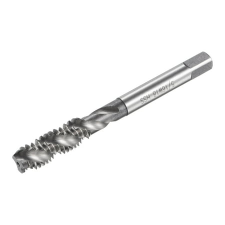 

Uxcell 5/16-18 BSW High Speed Steel Machine 3 Spiral Flutes Thread Tap Uncoated